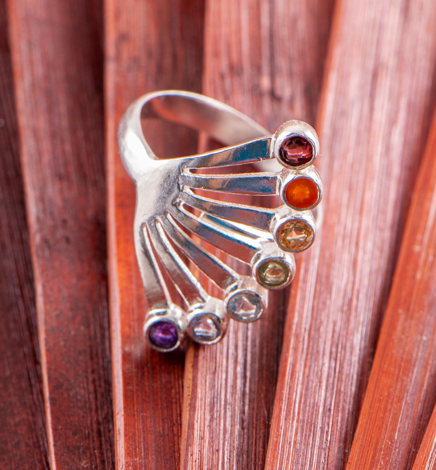 Chakra Fächer Ring