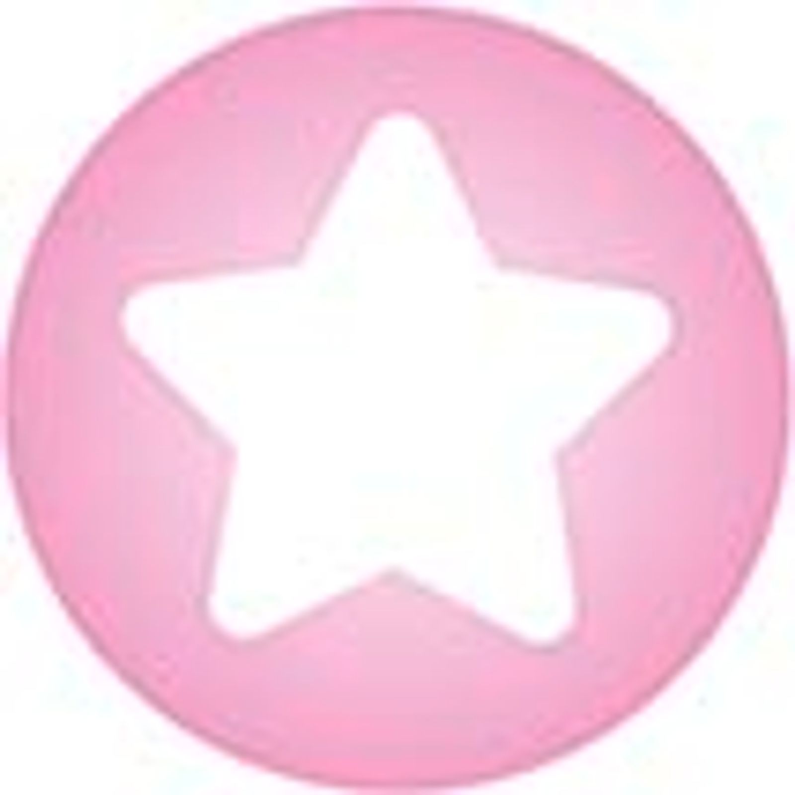 Clickhalbperle rosa mit weißem Stern