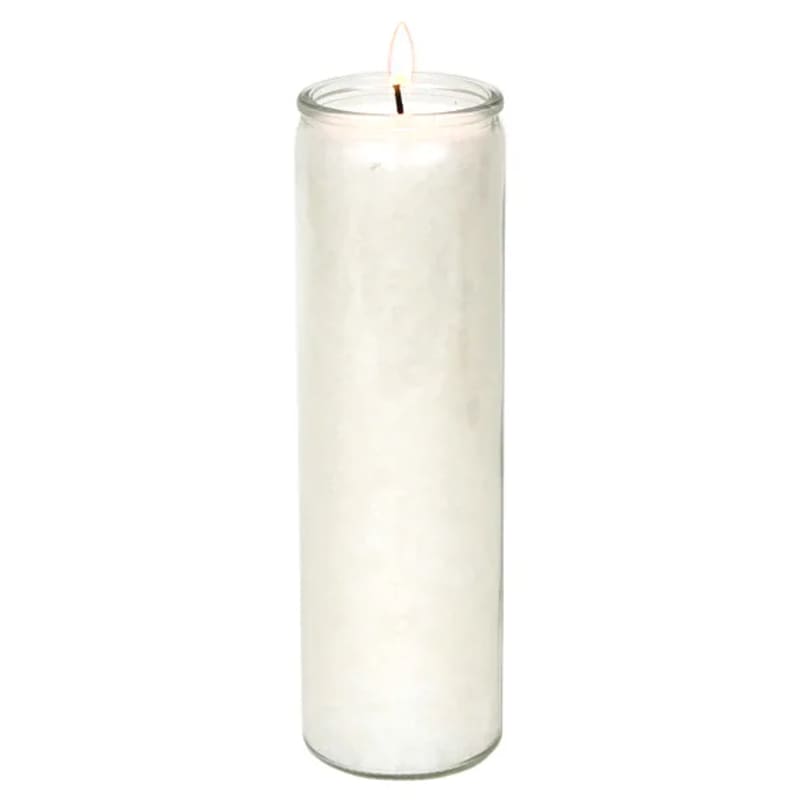 Kerze Stearin weiß duftneutral -- 21x6.5 cm