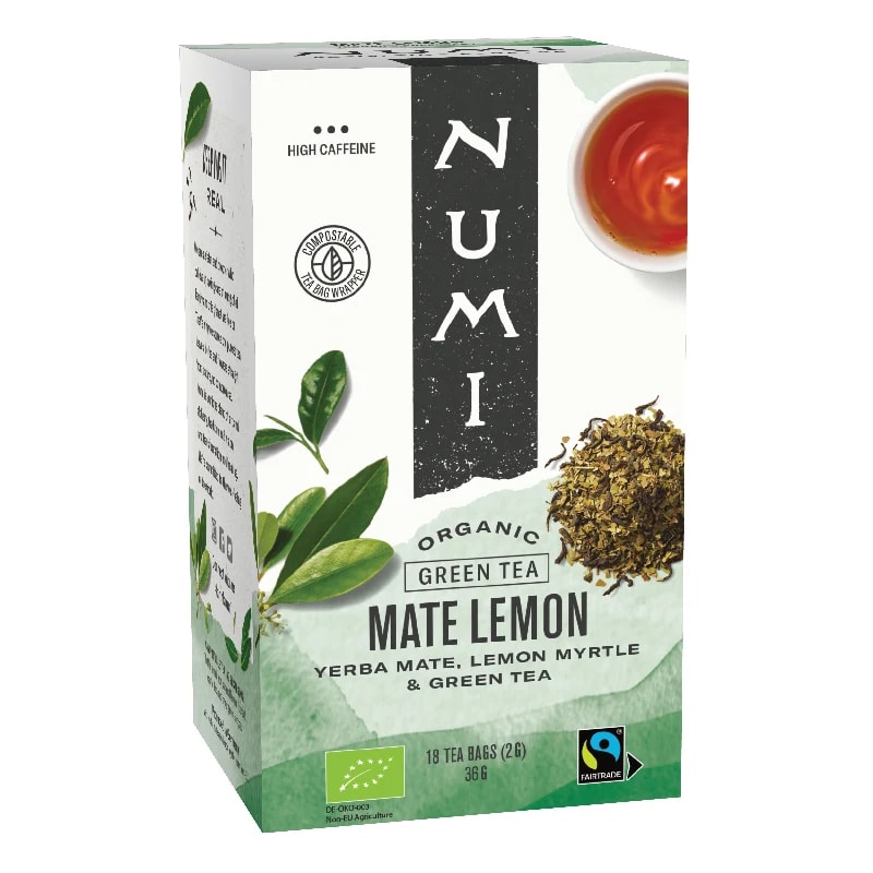Numi Biologischer Grüner Tee Maté Zitrone -- 18x2g