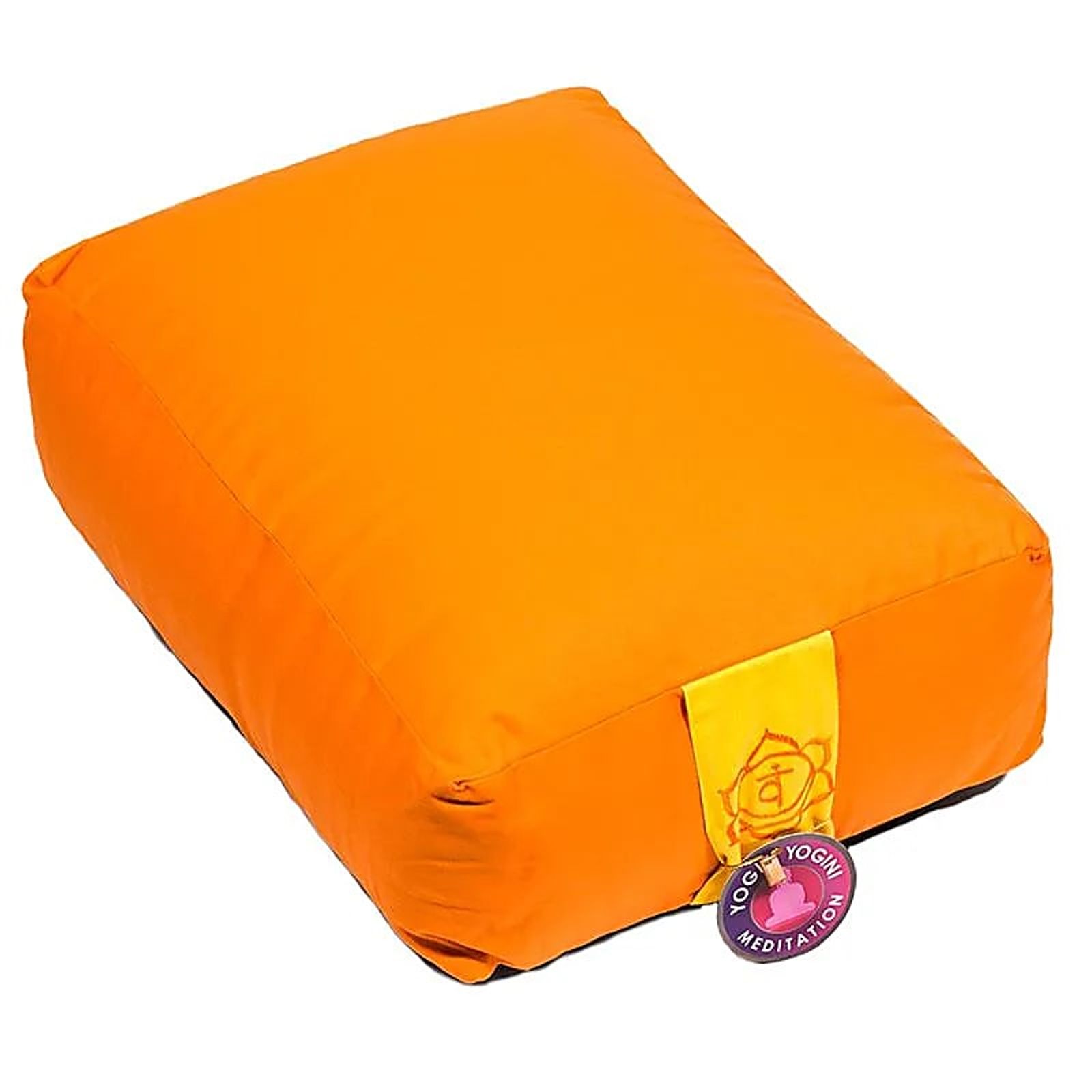 Meditationskissen/Bolster orange 2. Chakra -- 38x28x12 cm