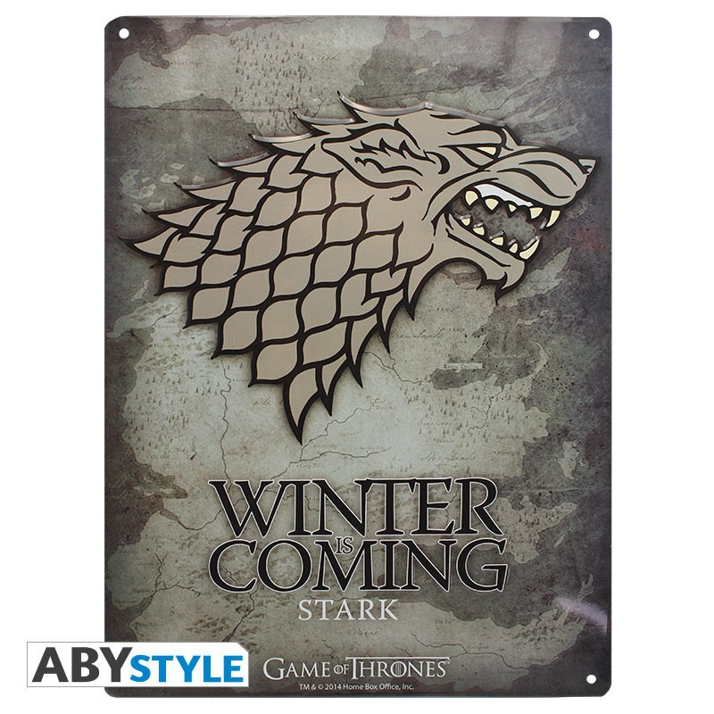 Game of Thrones "Stark" - Metallplatte - Emblem