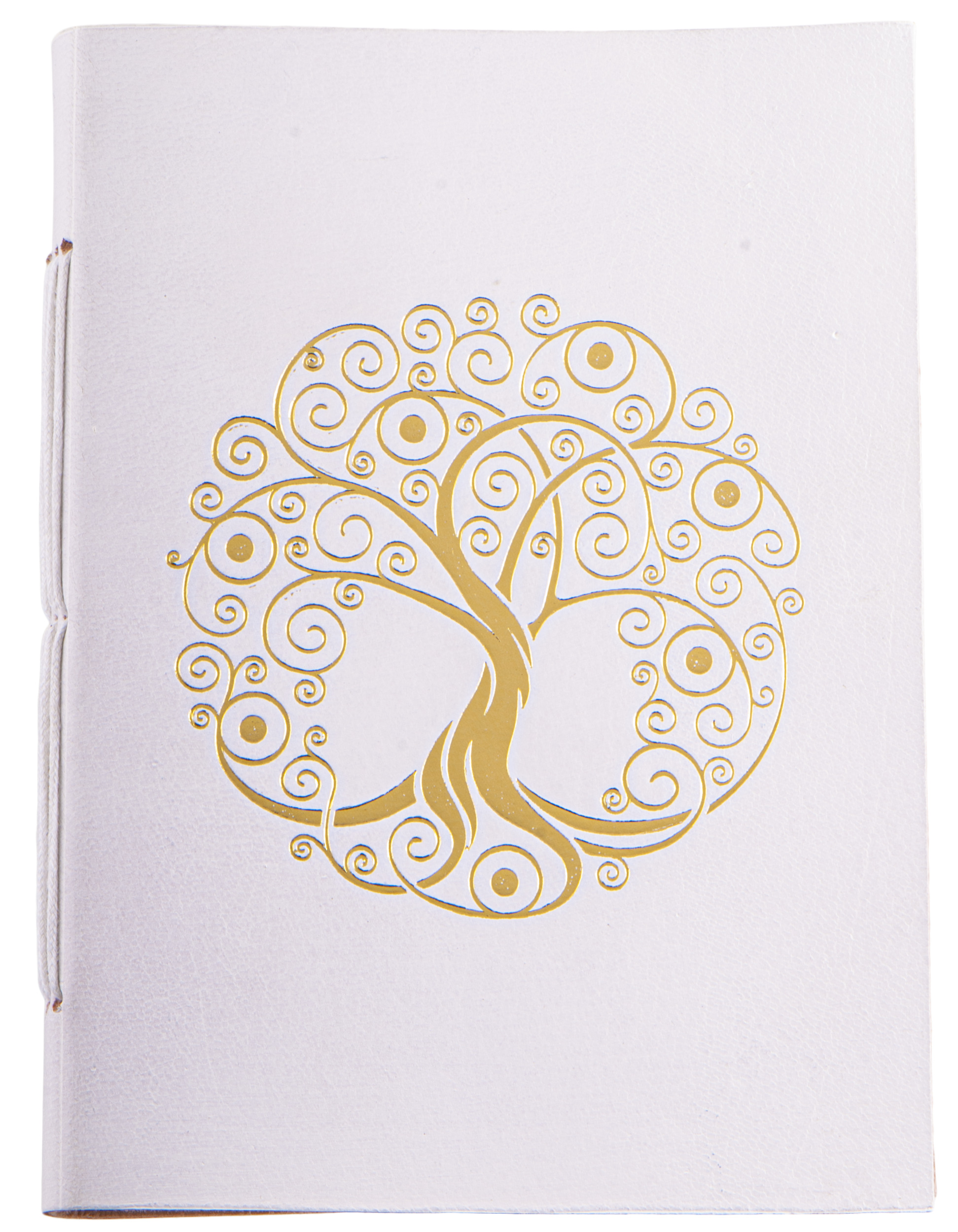 Schreibbuch Lebensbaum weiß/gold