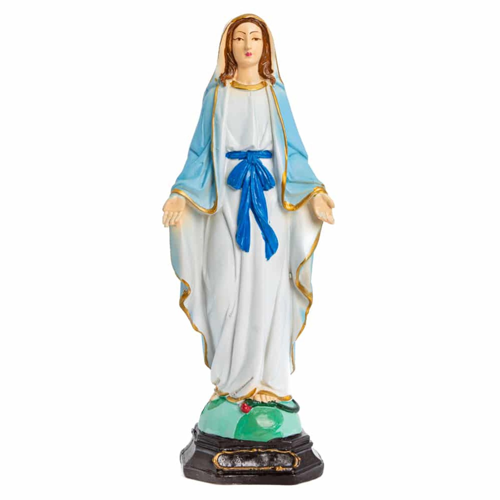 Statue der wundertätigen Heiligen Maria - handbemalt (28 cm)
