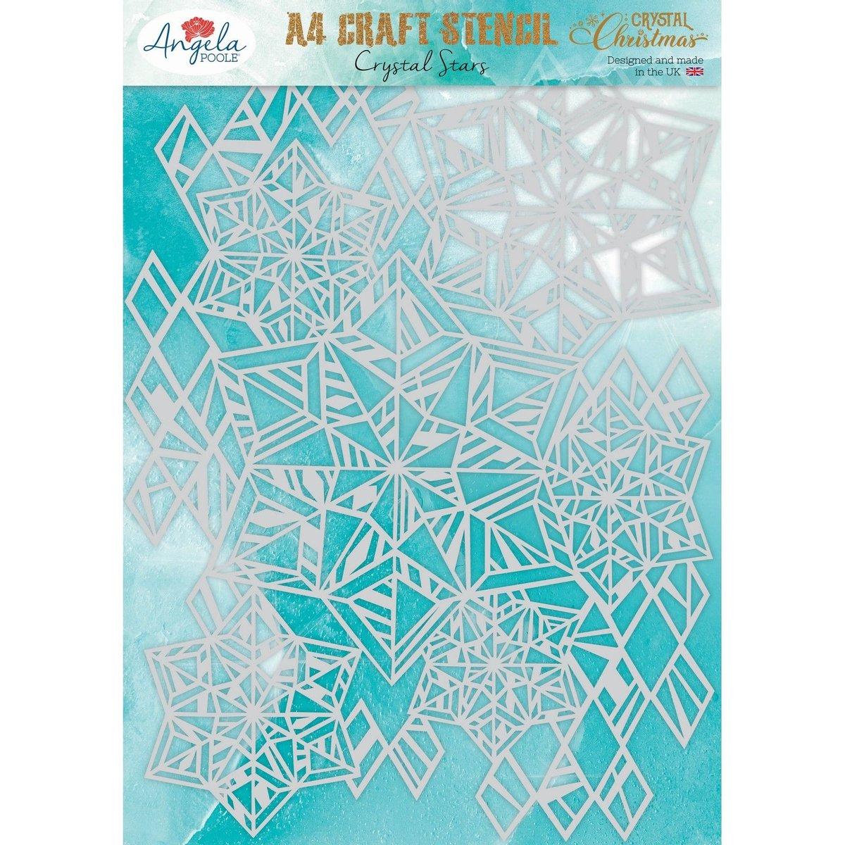 Angela Poole | Craft Stencil Crystal Stars A4