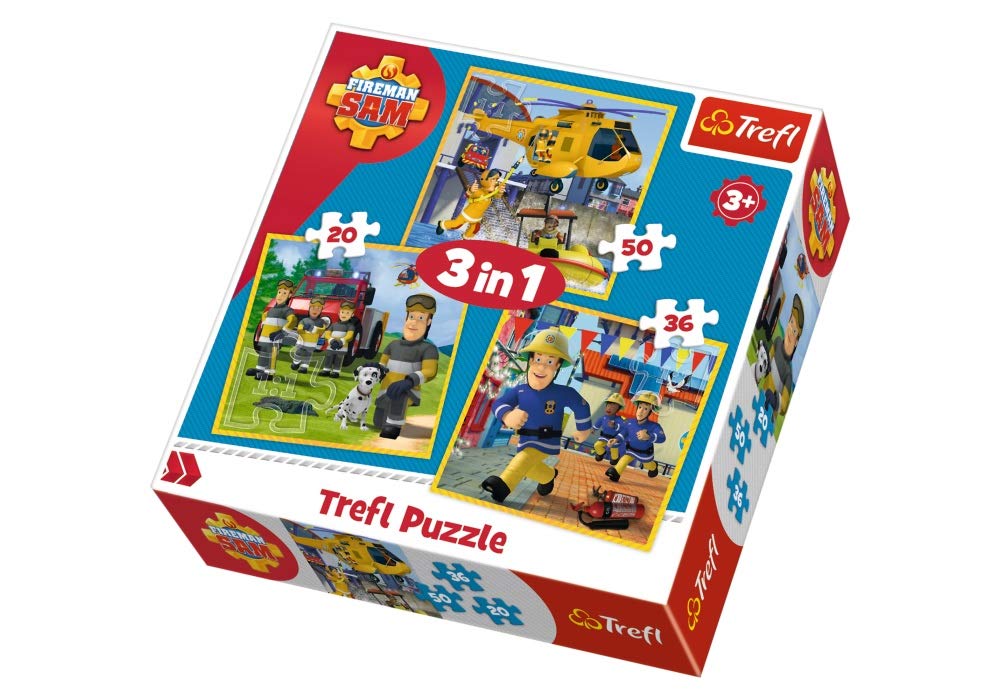 Puzzle - Feuerwehrmann Sam 3in1 20-50 Teile