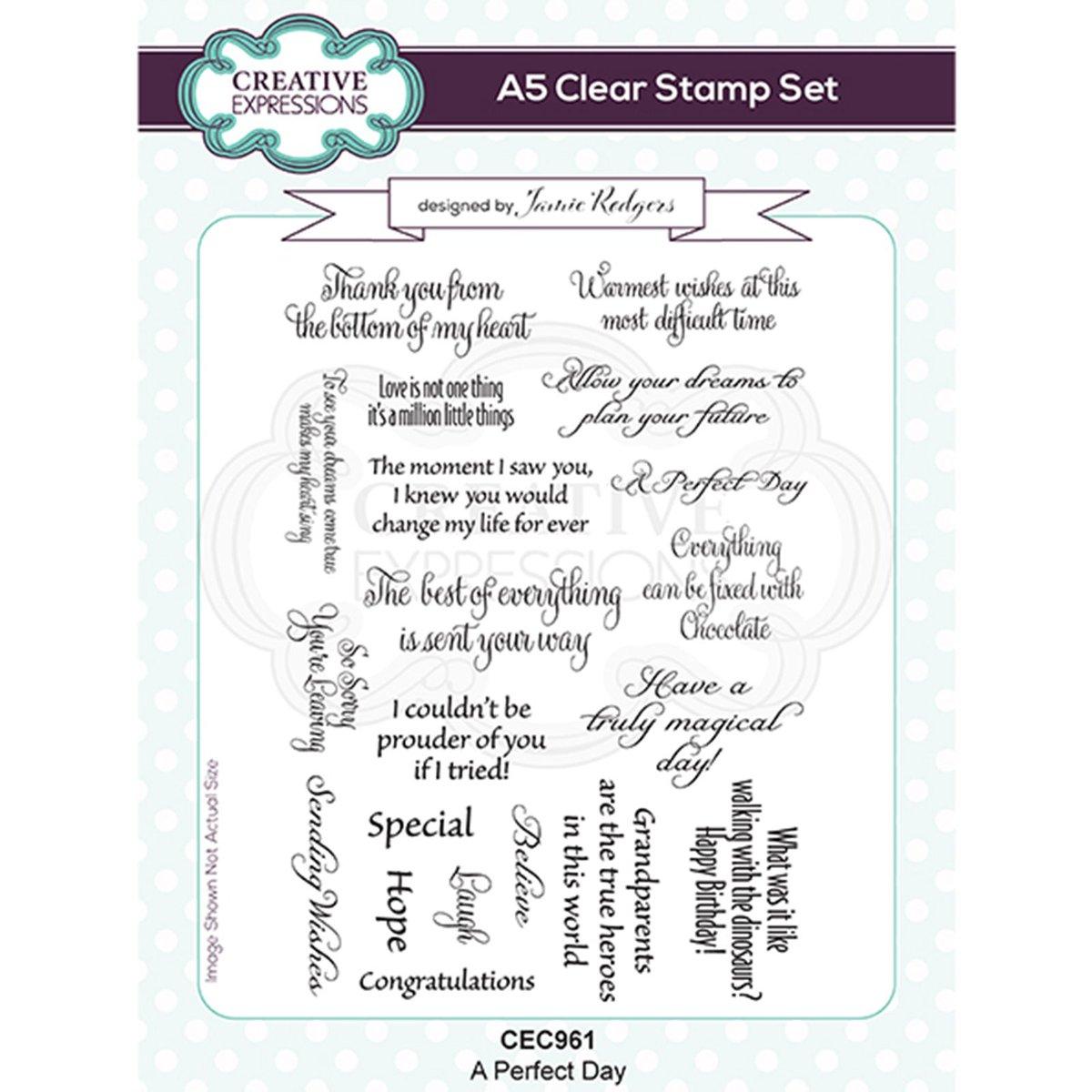 Creative Expressions | Clear stamp set A perfect day