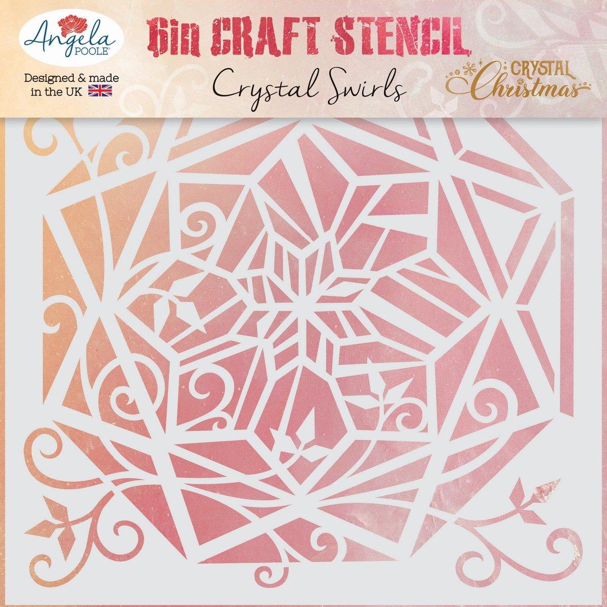 Angela Poole | Craft Stencil Crystal Swirls