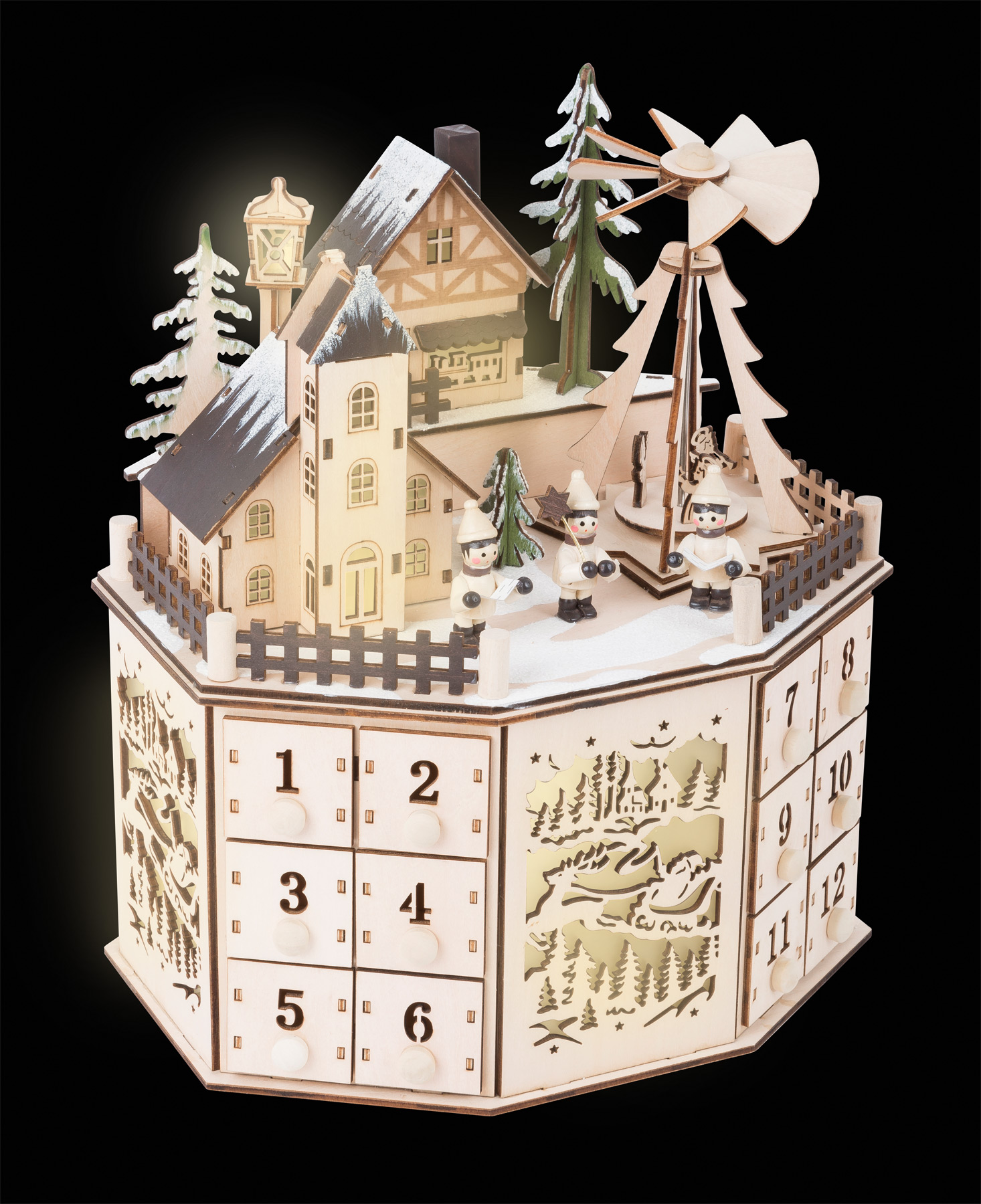 Adventskalender mit Pyramide