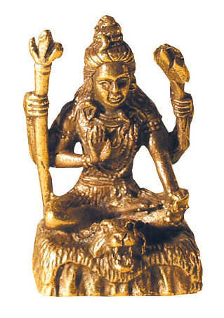 "Shiva sitzend" Messing 3cm