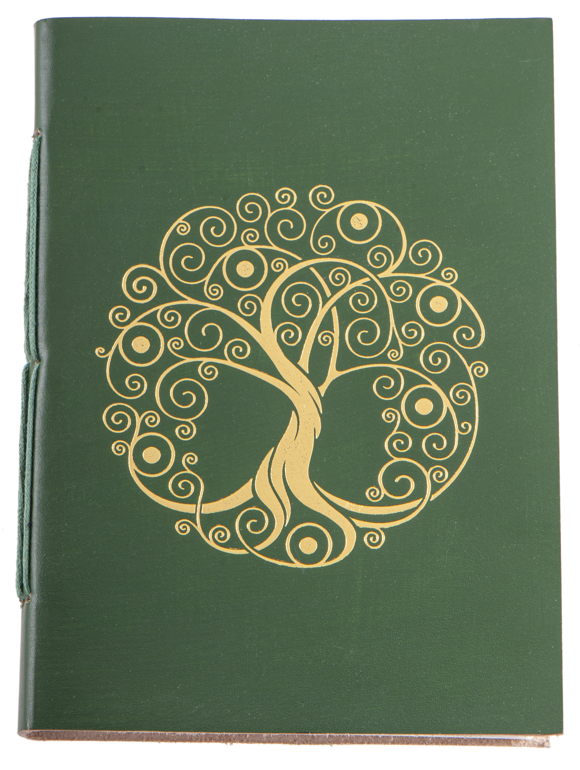 Schreibbuch Lebensbaum grün/gold