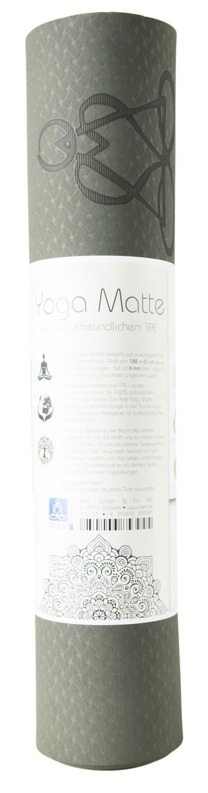 Yogamatte TPE ecofriendly - dunkelgrün/ hellgrün