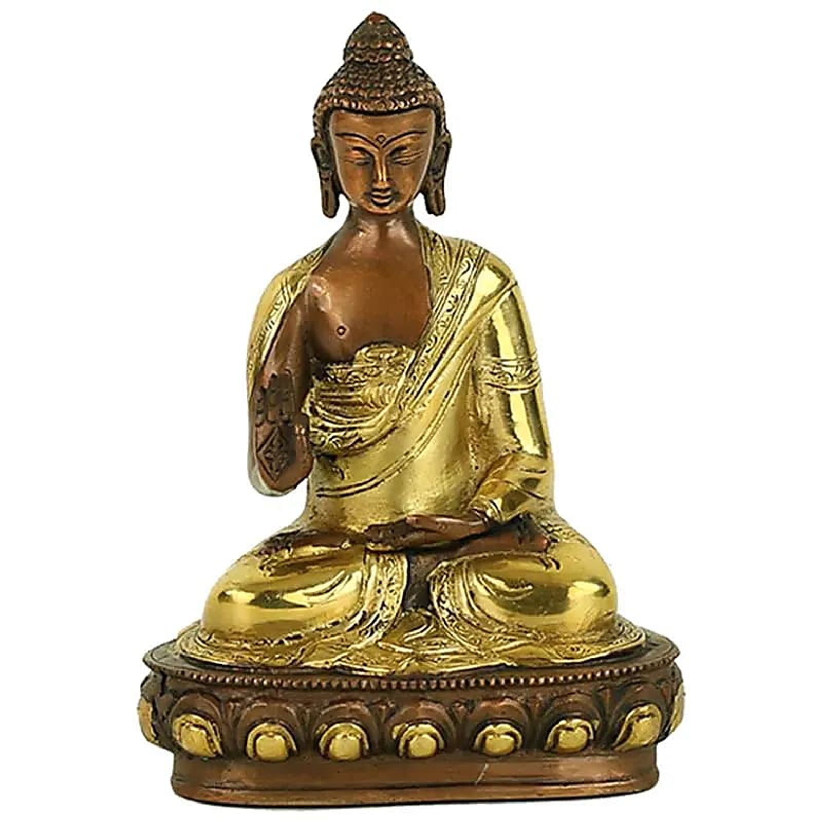 Buddha, Mudra der Lehre, zweifarbig -- 1626 g; 20 cm