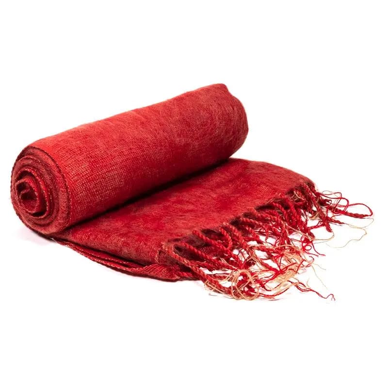 Schal für die Meditation Rot -- 200x80 cm