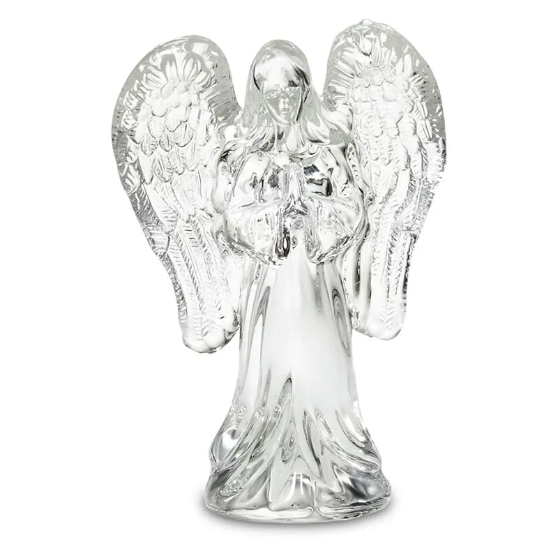 Engel aus Glas mit Milchglassflügel -- 10.4x7x3 cm
