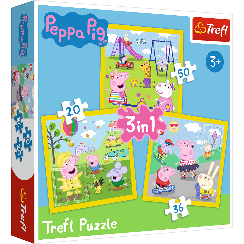 Puzzle - Peppa Pig Ein schöner Tag - 3in1 20-50 Teile