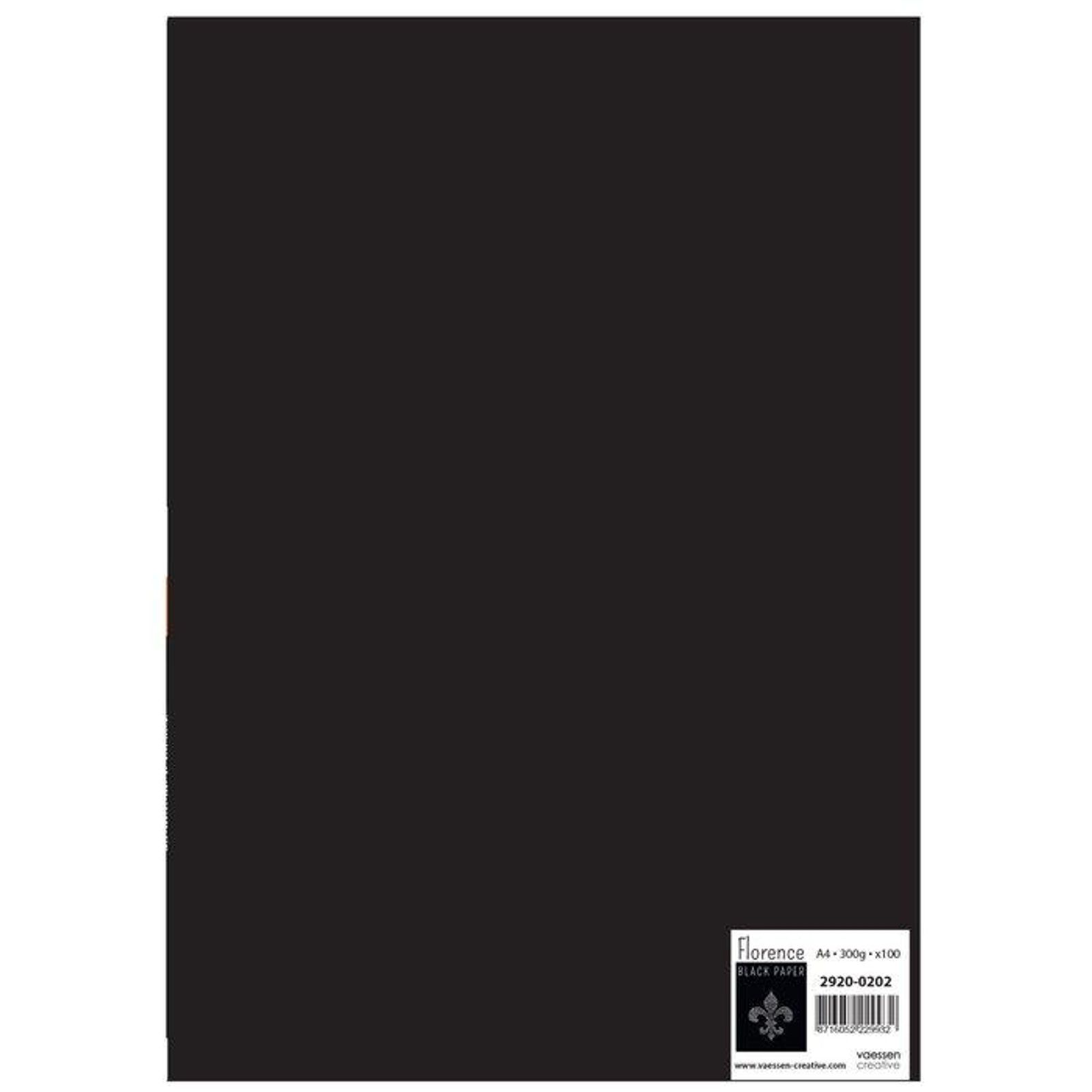 Florence | Papier A4 smooth 300g 100pcs Black