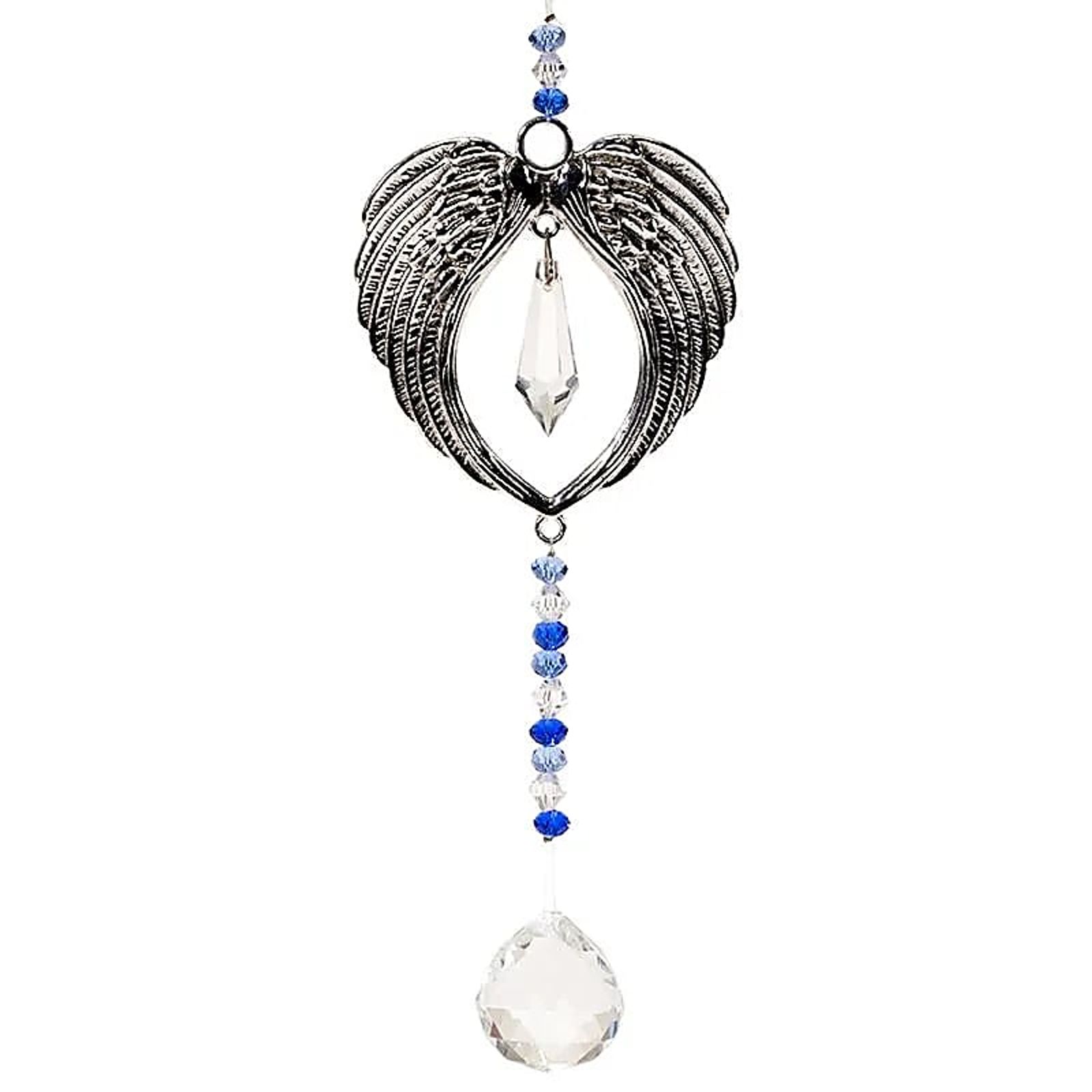 Feng Shui Dekoration: Engelflügel und Kristallkugel -- 22 cm