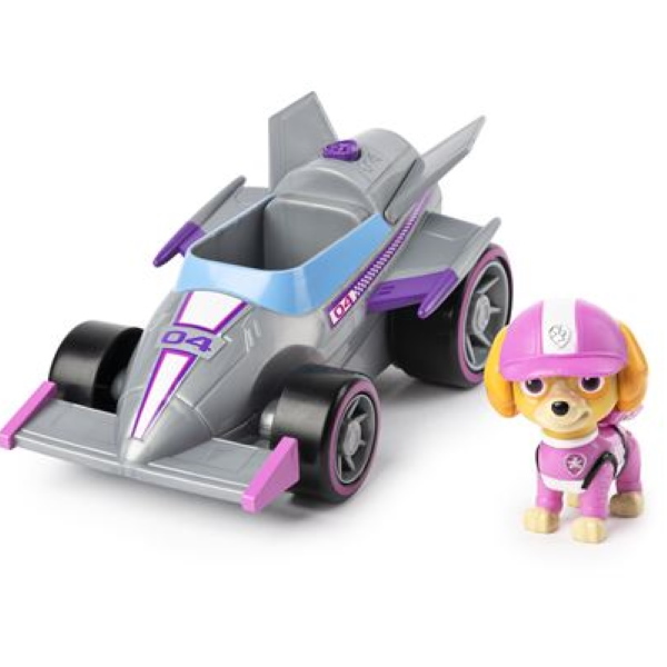 Spin Master 19181 - Paw Patrol Skyes Race & Go Deluxe Basis Fahrzeug mit Figur