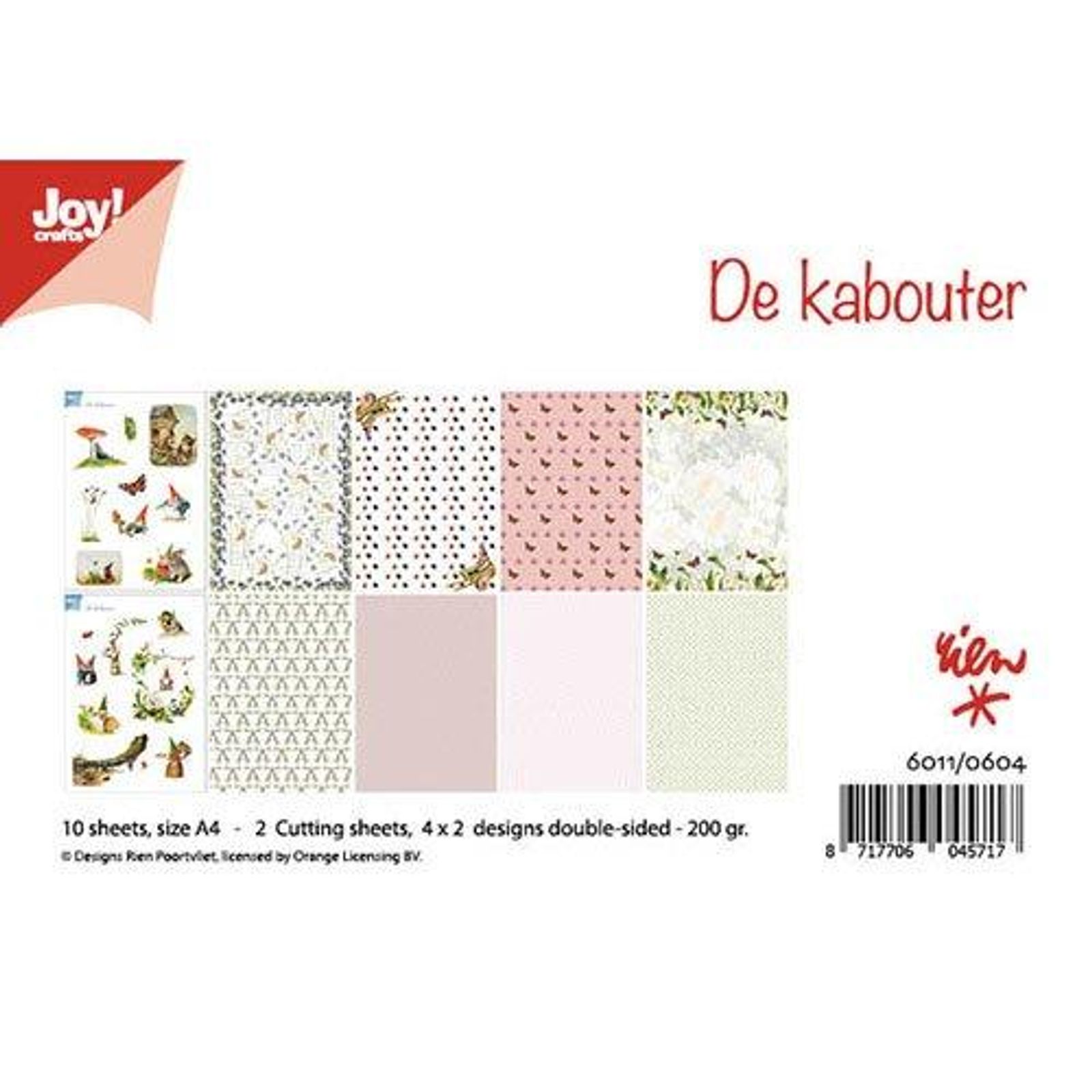 Joy!Crafts | Papierset A4 10pcs Rien Poortvliet Gnom