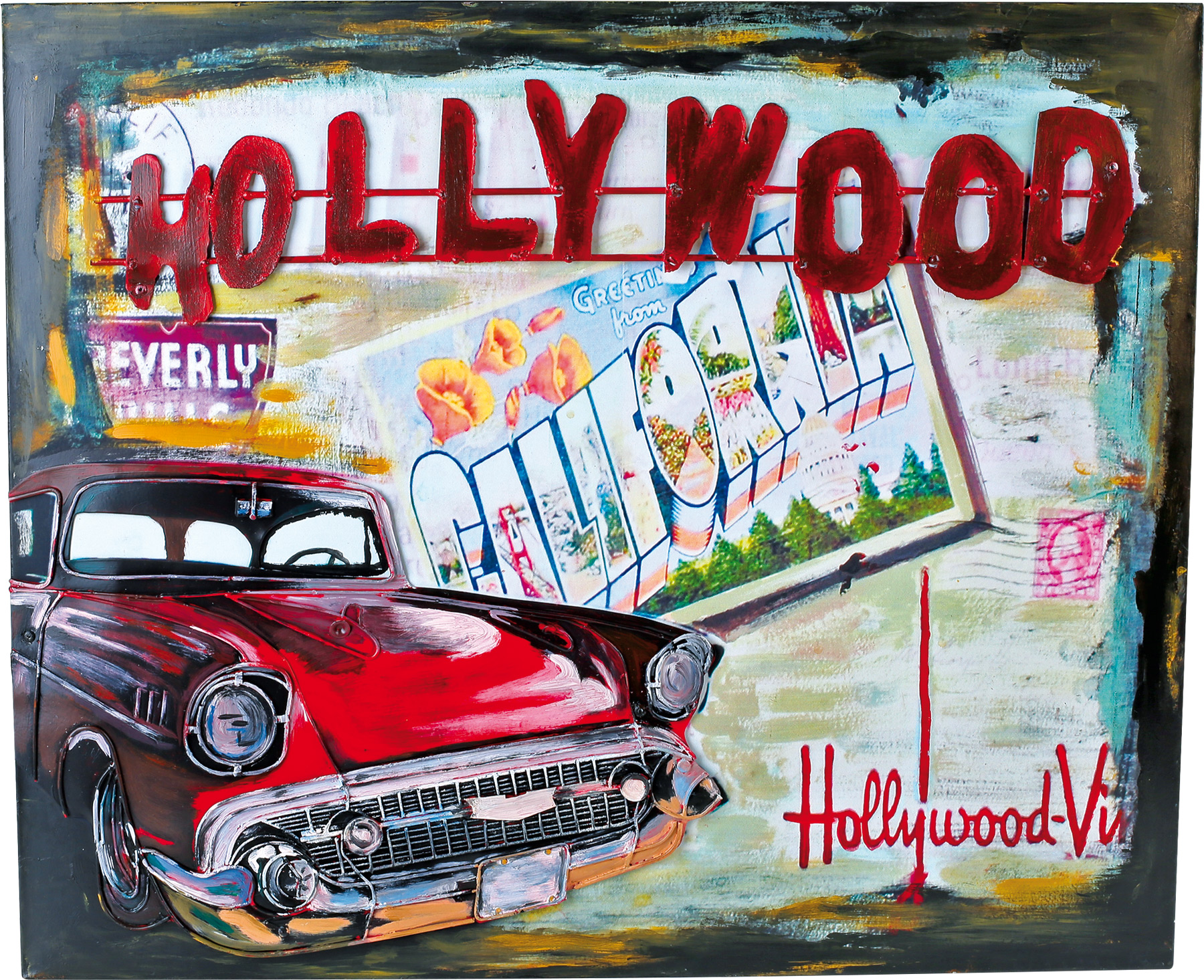 Blechschild Hollywood Vintage-Deko