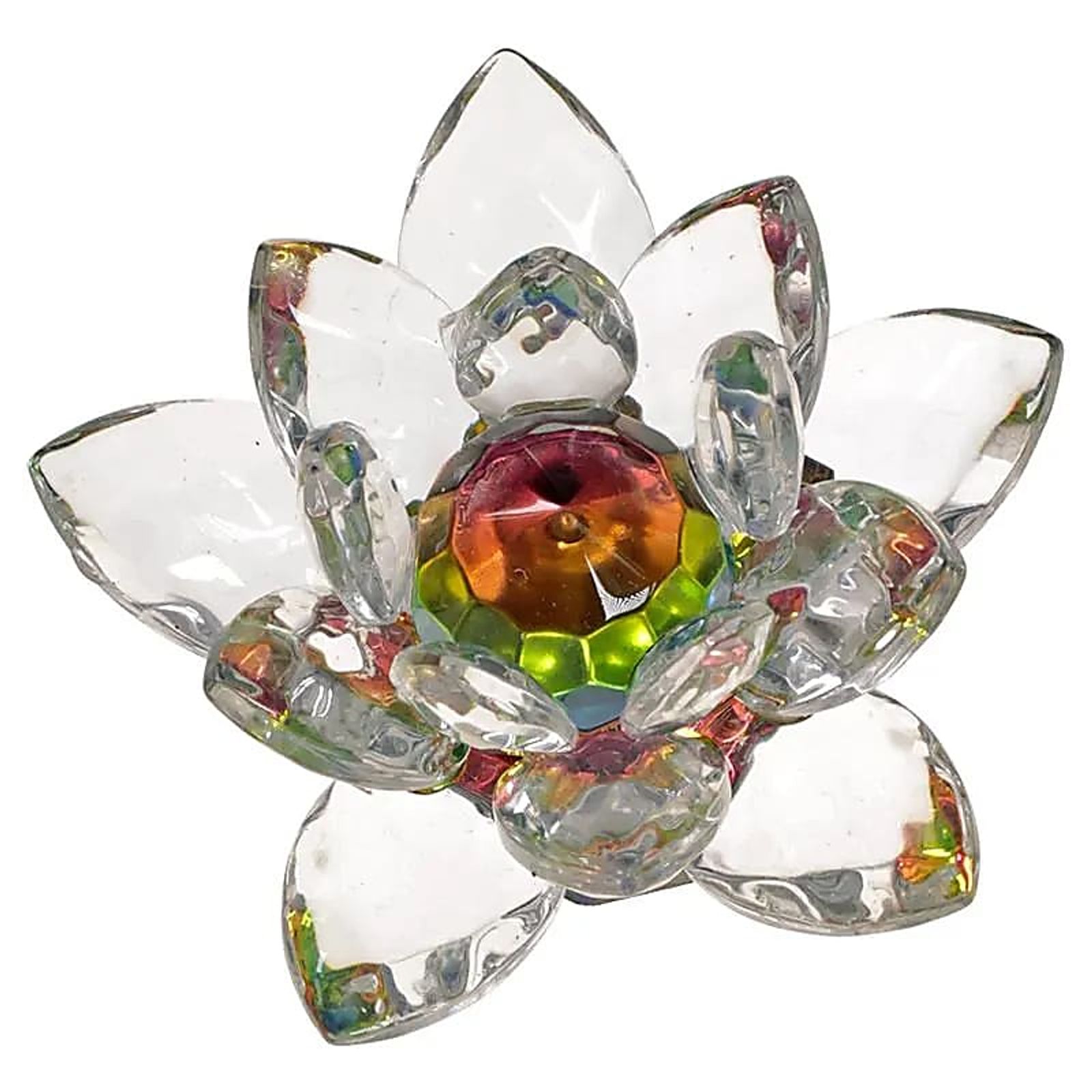 Kristall Lotus groß -- 10 cm