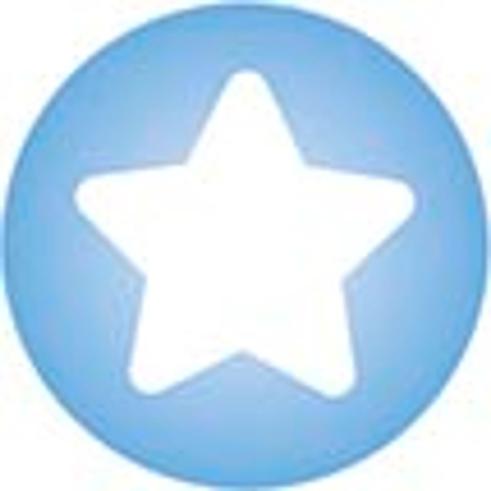Clickhalbperle blau mit weißem Stern