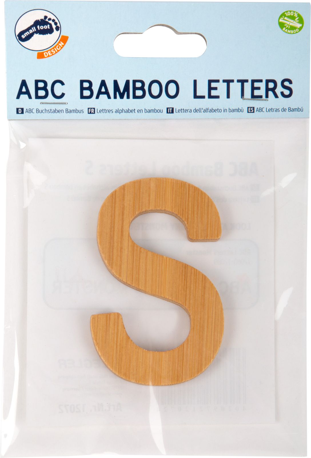 ABC Buchstaben Bambus S