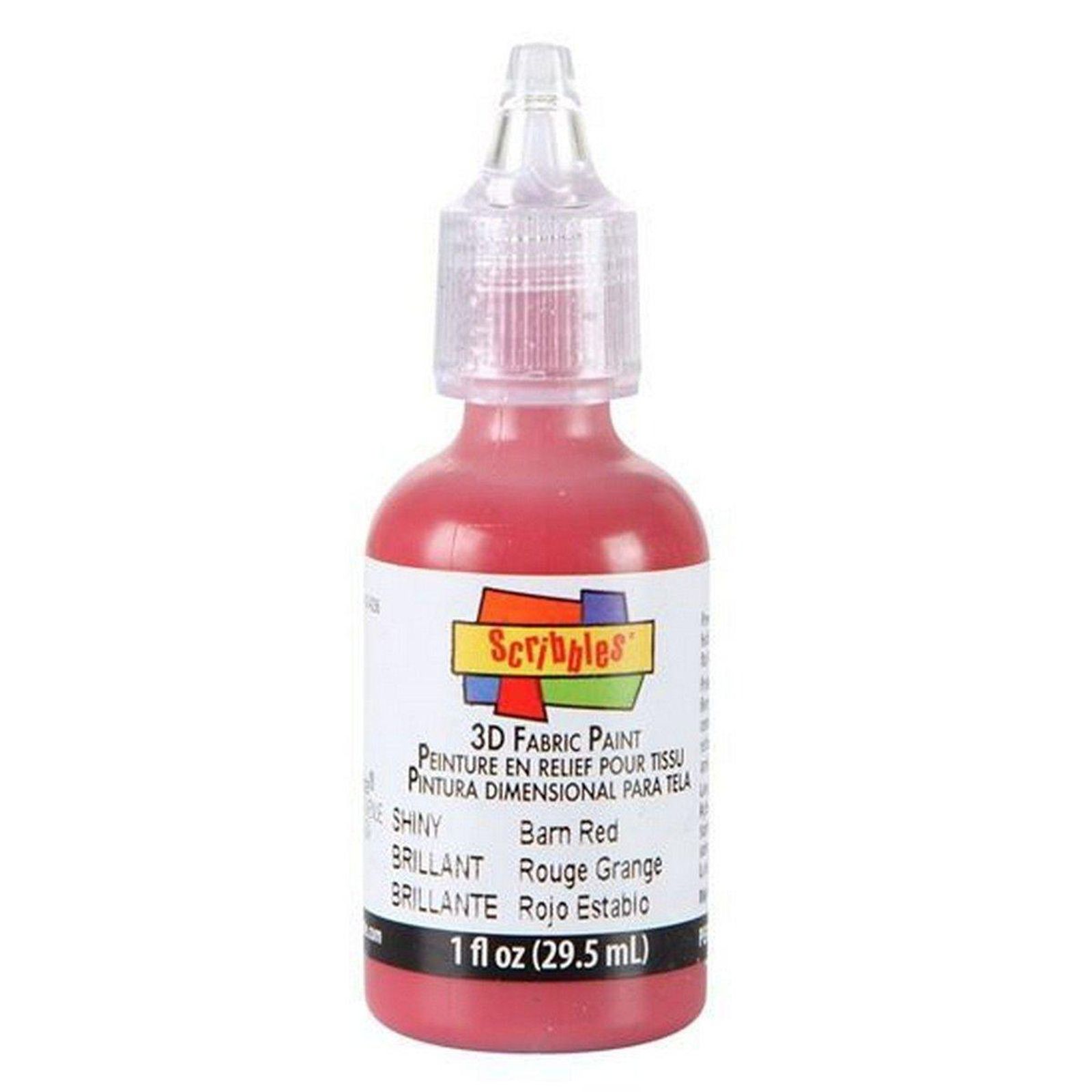 Scribbles | 3D Textilfarbe glänzend 29,5ml Barn Red