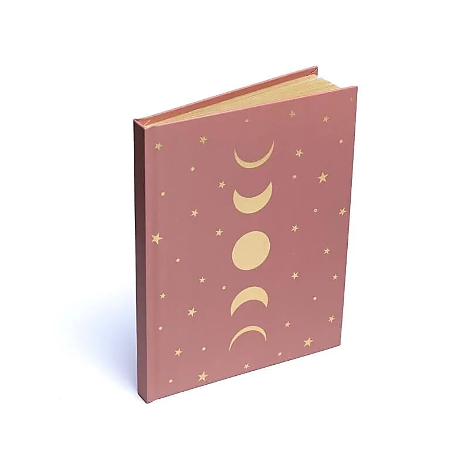 Notizbuch Mondphasen & Sterne altrosa -- 15x21 cm