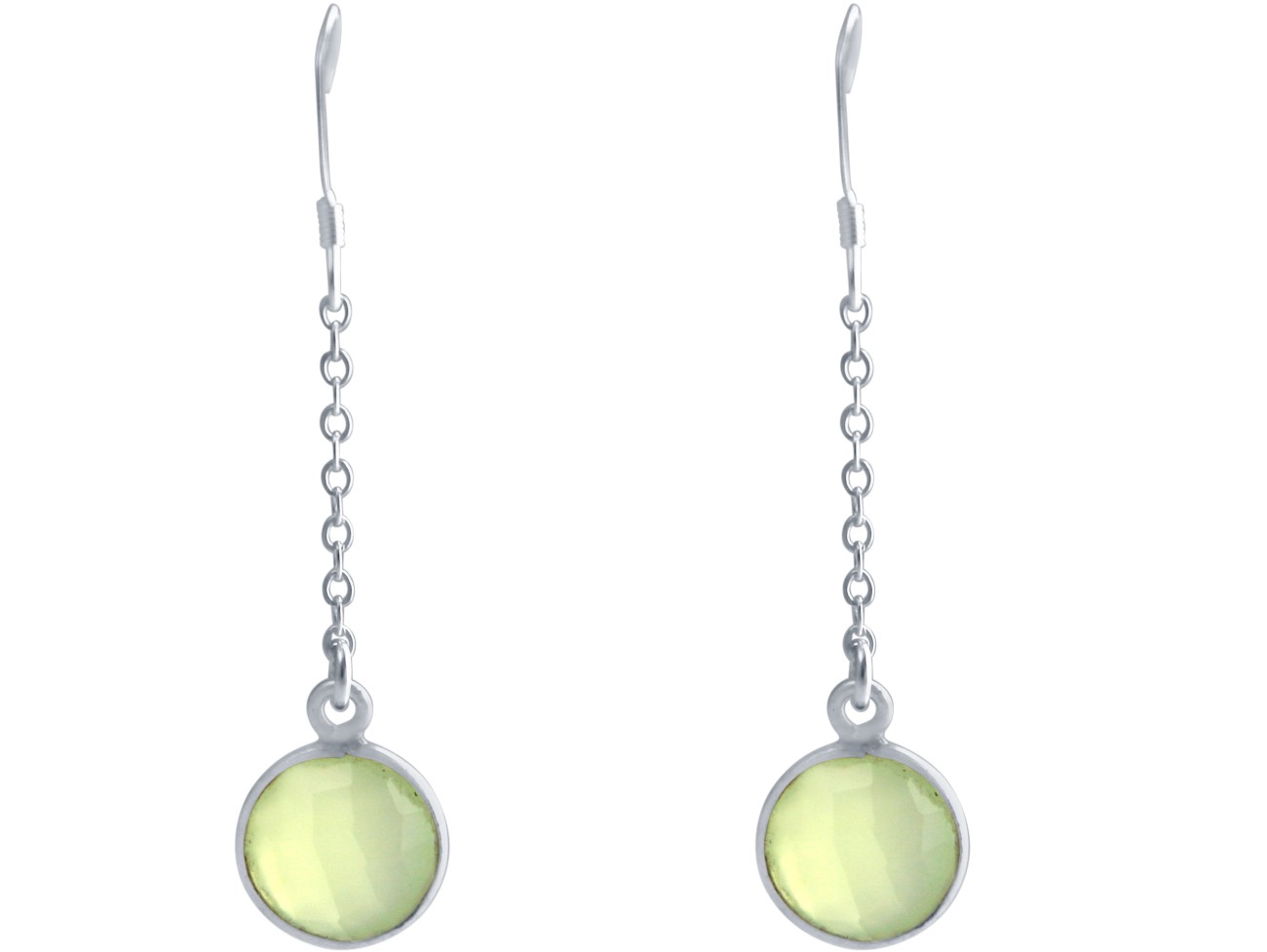 Gemshine - Damen - Ohrringe - Ohrhänger - 925 Silber - Chalcedon - Meeresgrün - 3,1 cm