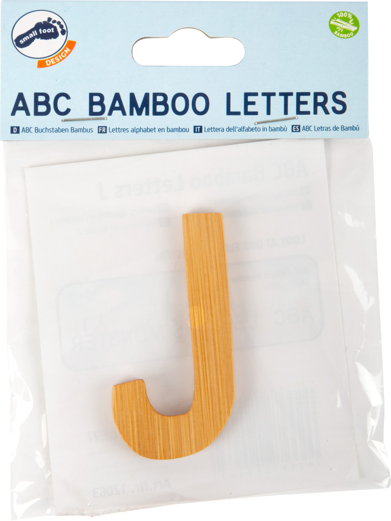 ABC Buchstaben Bambus J