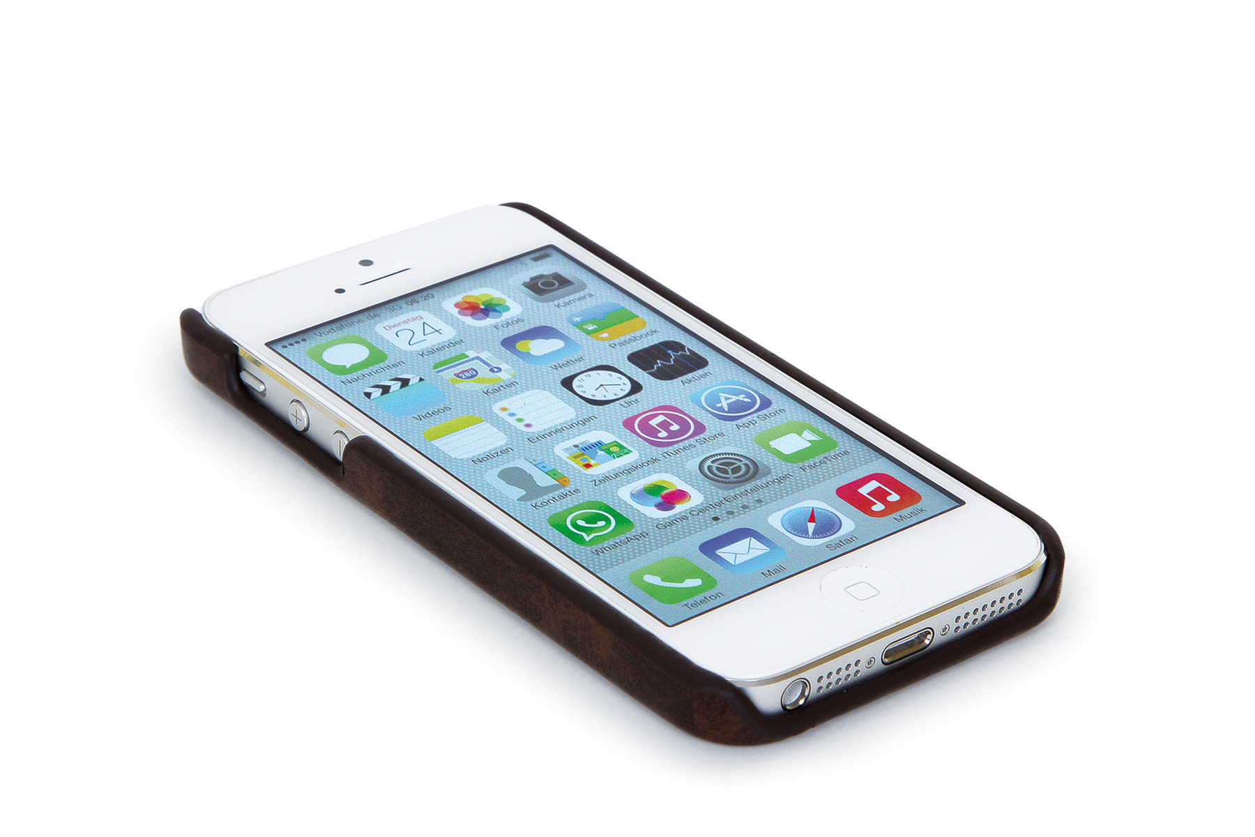 iPhone 5 Schutzhülle, Lederimitat, braun