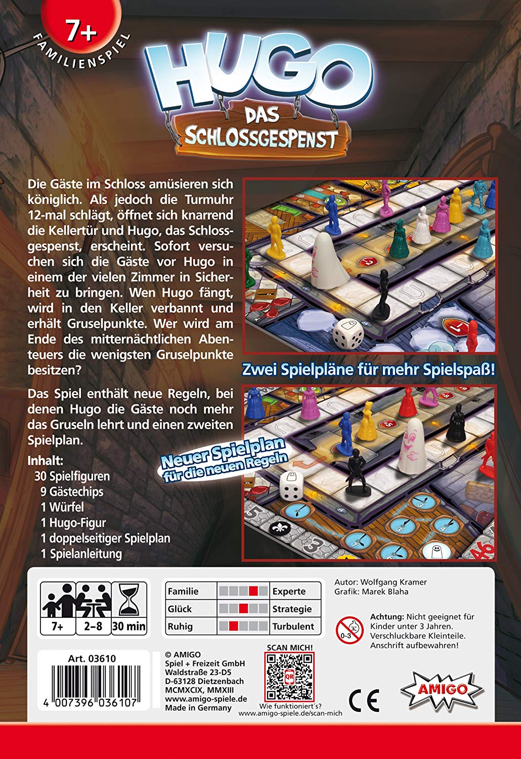 Amigo 03610 - Hugo Das Schlossgespenst - Brettspiel