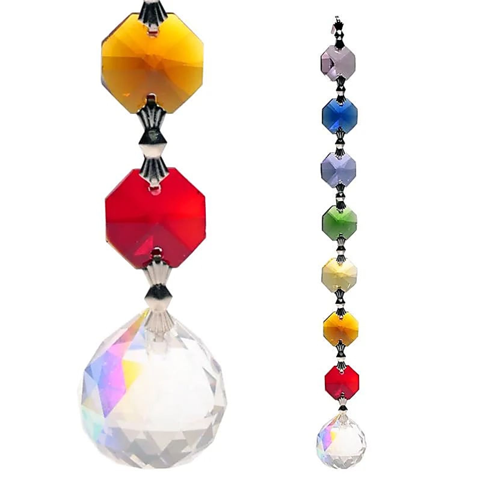 Aurora Sphere Feng-Shui Chakra Kristall-Kette -- 20 cm