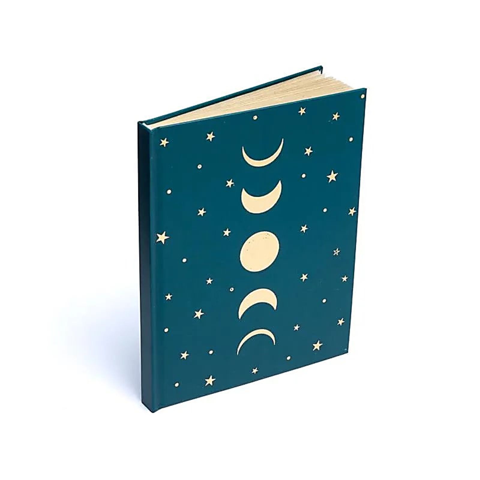 Notizbuch Mondphasen & Sterne blau -- 15x21 cm