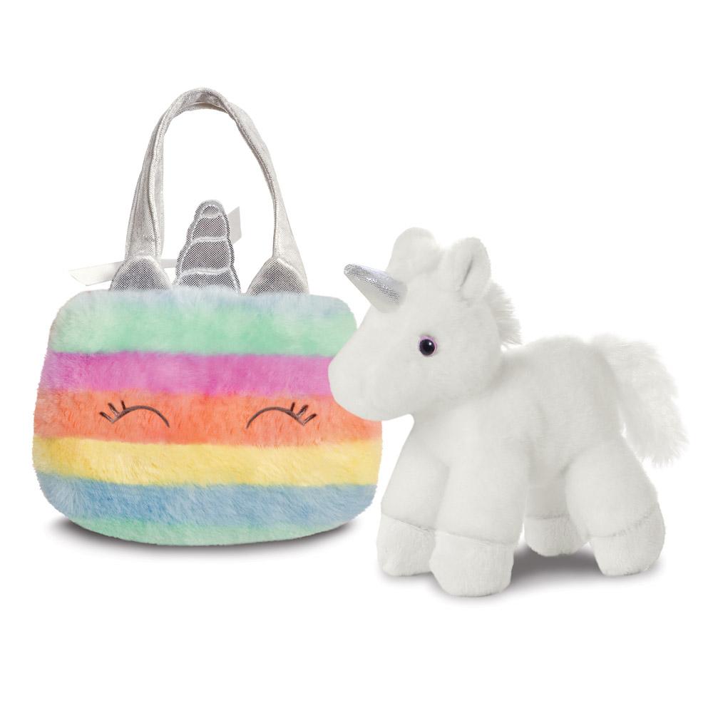 Fancy Regenbogen Einhorn in einer Tragetasche ca. 21 cm - Plüschfigur