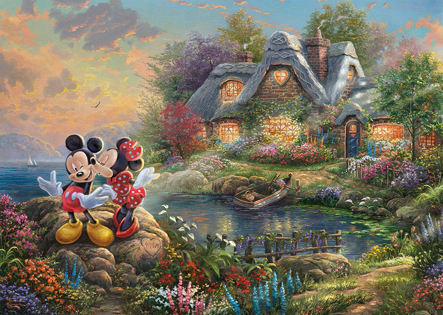 Disney, Sweethearts Mickey & Minnie - 1000 Teile Puzzle (Thomas Kinkade)