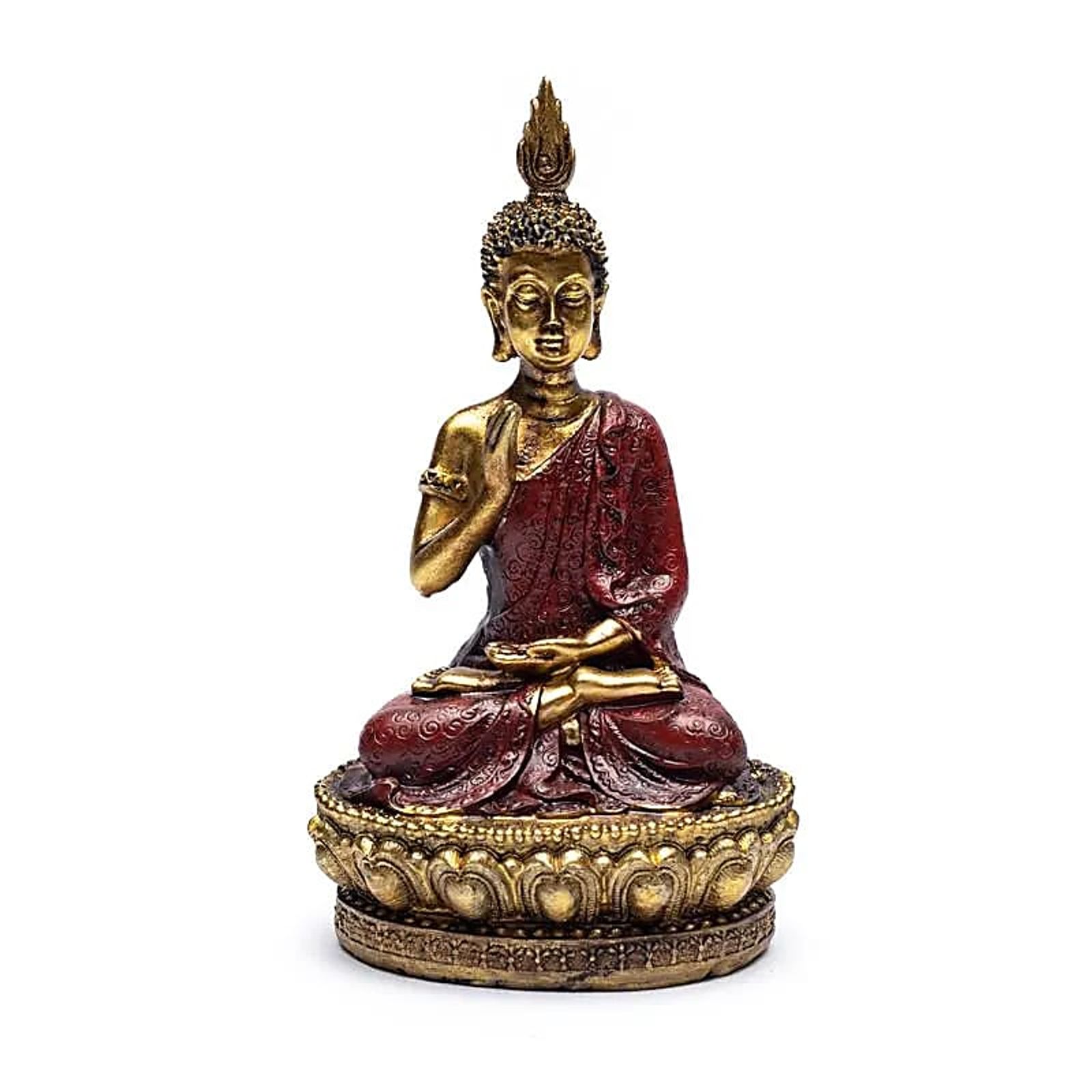 Buddha der Ruhe mit Thron -- 298 g; 10x7.8x16.8 cm