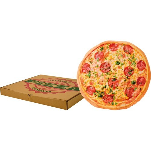 Deko Kissen "Pizza" im Pizzakarton Ø ca. 40 cm