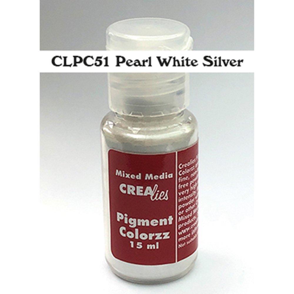 Crealies | Pigment Colorzz 15ml Perlenpuder Weiß-Silber