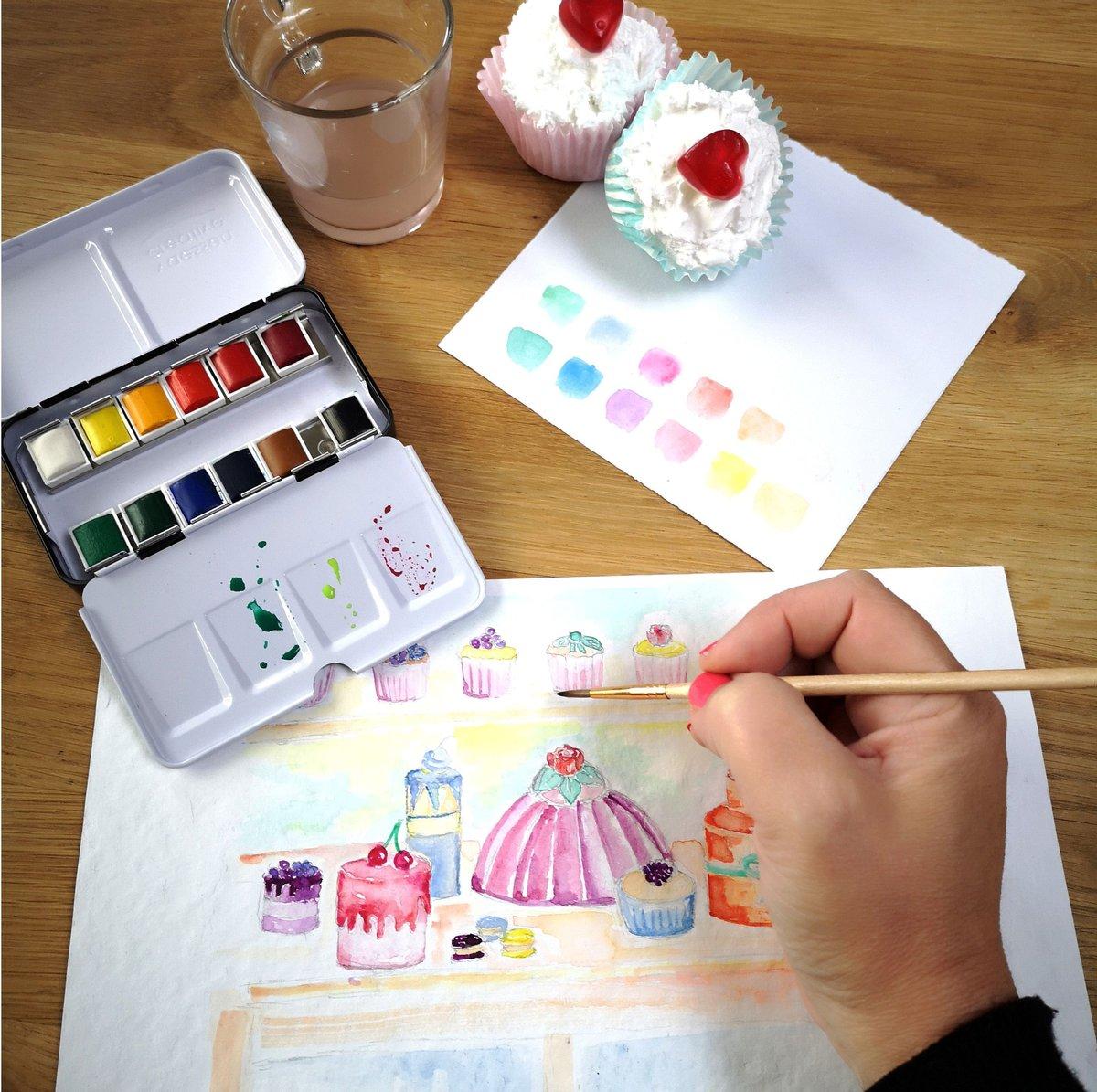 Vaessen Creative | Aquarellfarben Set Pastel 12 Farben