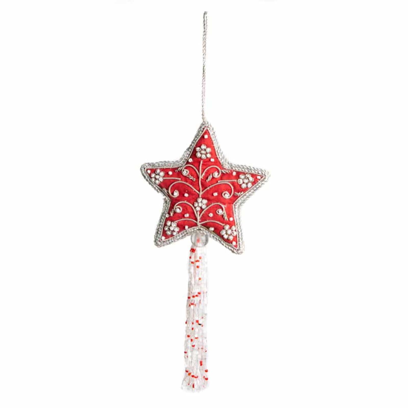 Anhänger Ornament Traditioneller Stern Rot (26 cm)