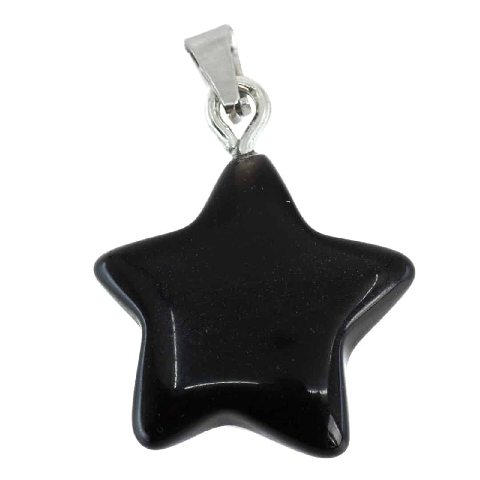 Edelstein-Anhänger Stern Obsidian (2 cm)