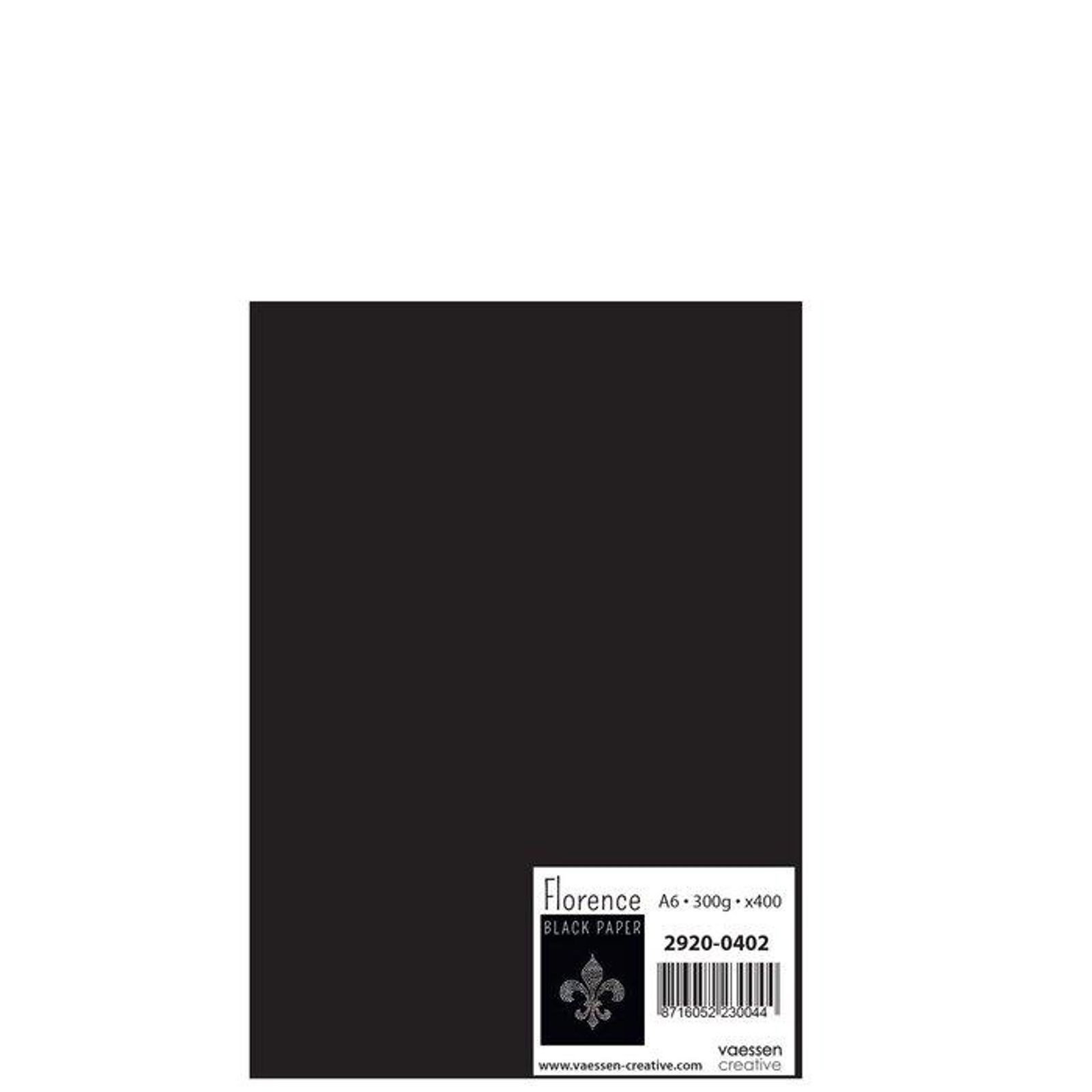 Florence | Papier A6 smooth  300g 400pcs Black